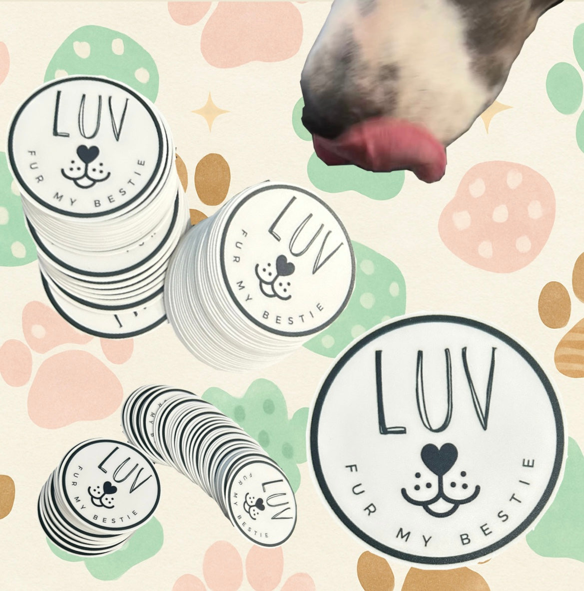 Matte / Vinyl Sticker "Luv Fur My Bestie" Logo