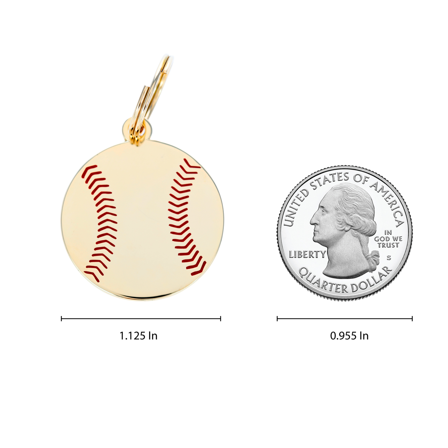 Baseball Pet ID Tag