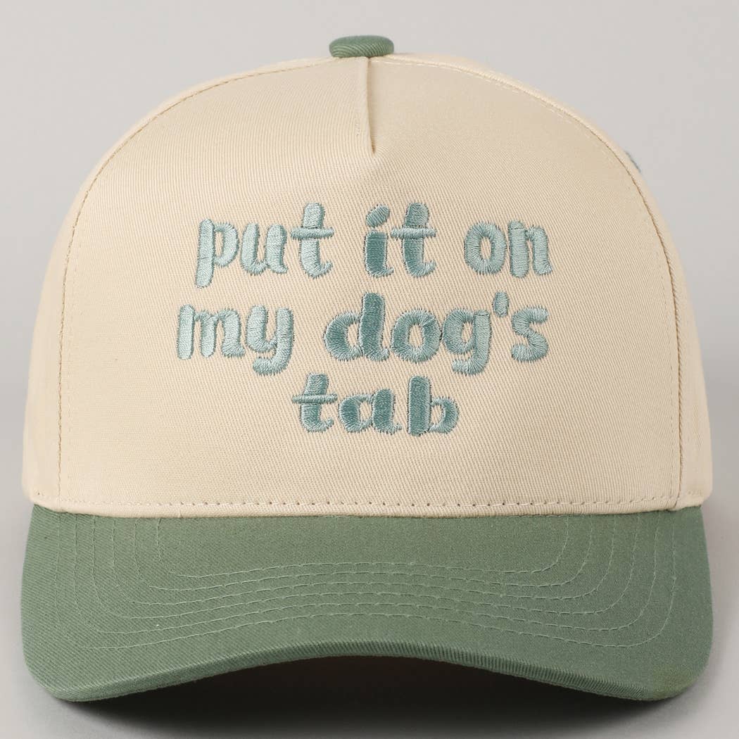 "put it on my dog's tab" 2-Tone Trucker Hat