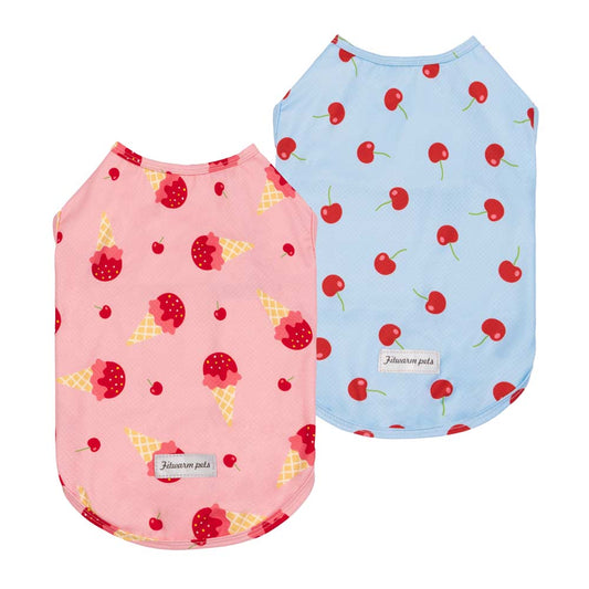 2 Pack Ice Cream & Cherry UPF 50+ Dog UV Protection Shirt